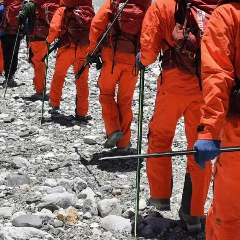 Bâtons de marche pliants en alliage, anciers d'alpinisme, mortable, défense de soi-même, extérieur, infraction, Alpenstock