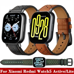 Leather Wrist Strap For Redmi Watch 5 Active Bracelet Loop Correa For Redmi Watch 5 Lite Smartwatch Watchband Replacement Belt