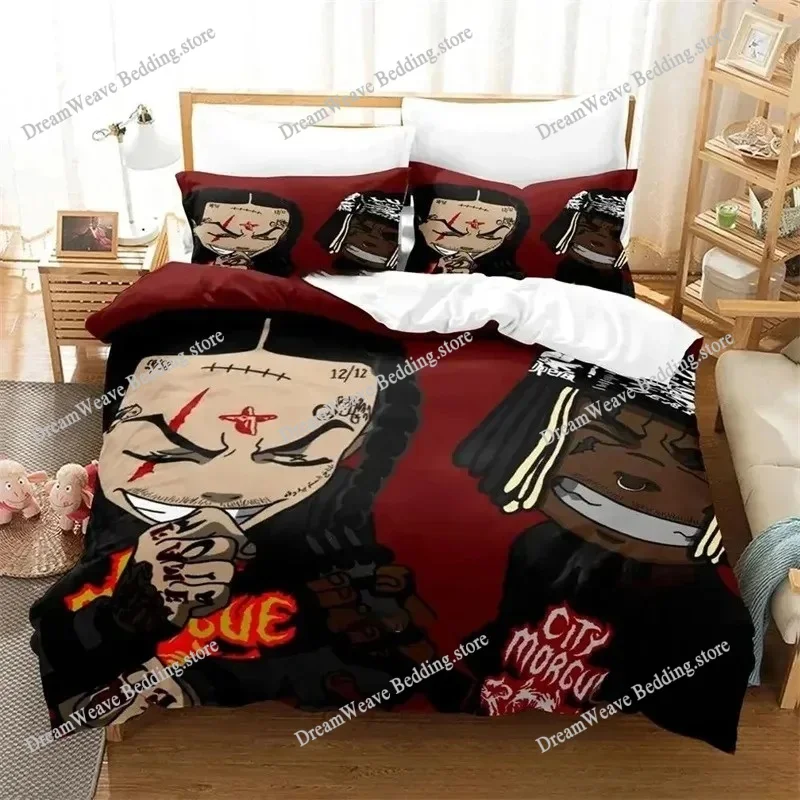 

3D Print Zillakami Rapper Bedding Set Boys Girls Twin Queen King Size Duvet Cover Pillowcase Bed Boys Teen Adults Luxury Gift