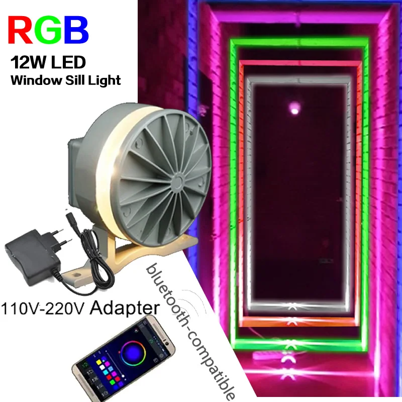 

Bluetooth RGB LED Window sill light for KTV Hotel Bar Door Frame Wall Corridor Phone Wireless LED Lamps 360 Degree Flashing