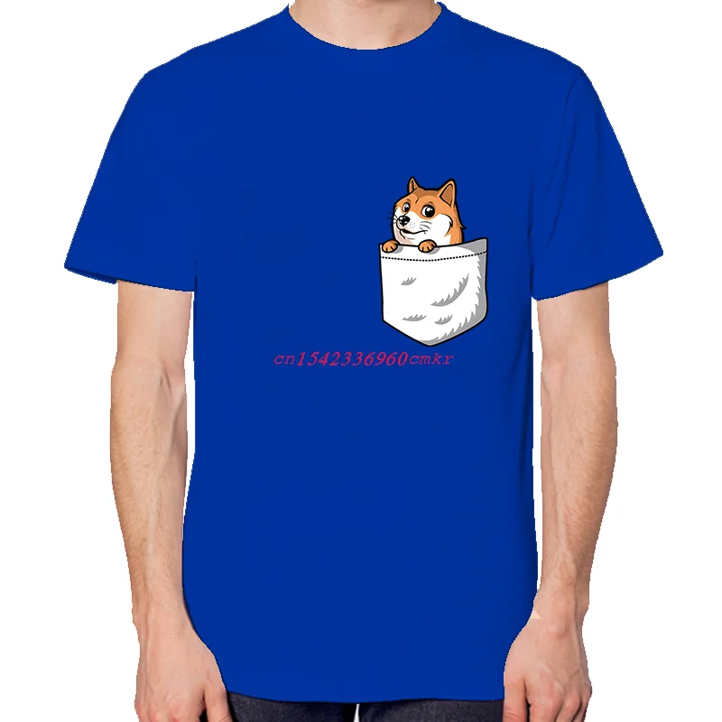 Pocket Doge T-Shirt Doge Dog Meme Graphic T Shirts Fashion Tees Tops Summer Cotton New Shirts And T-Shirts O-Neck Print T Shirt
