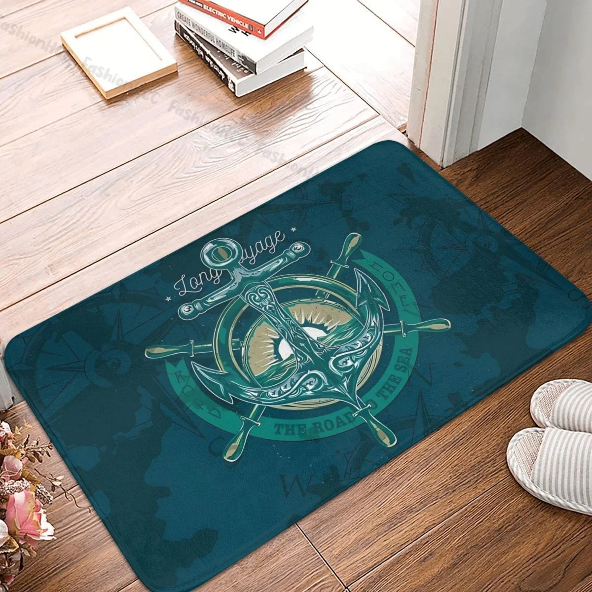 

Nautical Anchor Bath Mat Cool Doormat Kitchen Carpet Entrance Door Rug Home Decoration