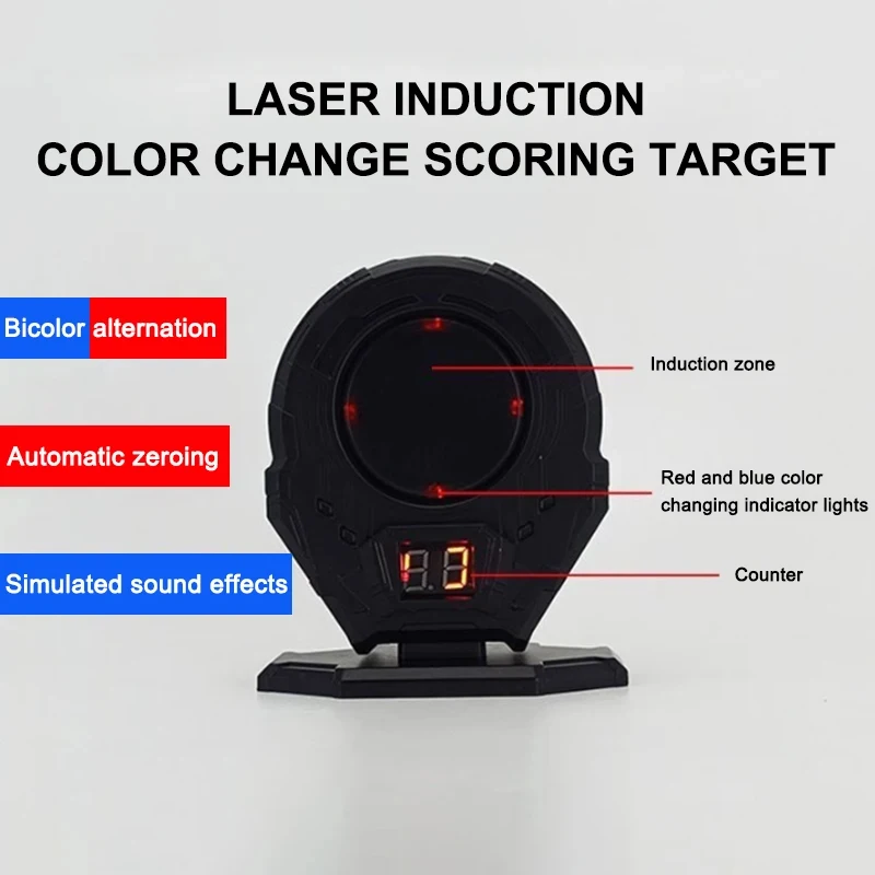 Tiro elettronico a induzione a infrarossi tiro al bersaglio Laser tiro a induzione a colori pratica con bersaglio per pistola giocattolo sonoro