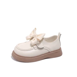 Baby Girls Leather Shoes Comfortable Children Lightweight Soft-soled Flat Shoes Spring Autumn Kids Princess Shoes Size 23-35