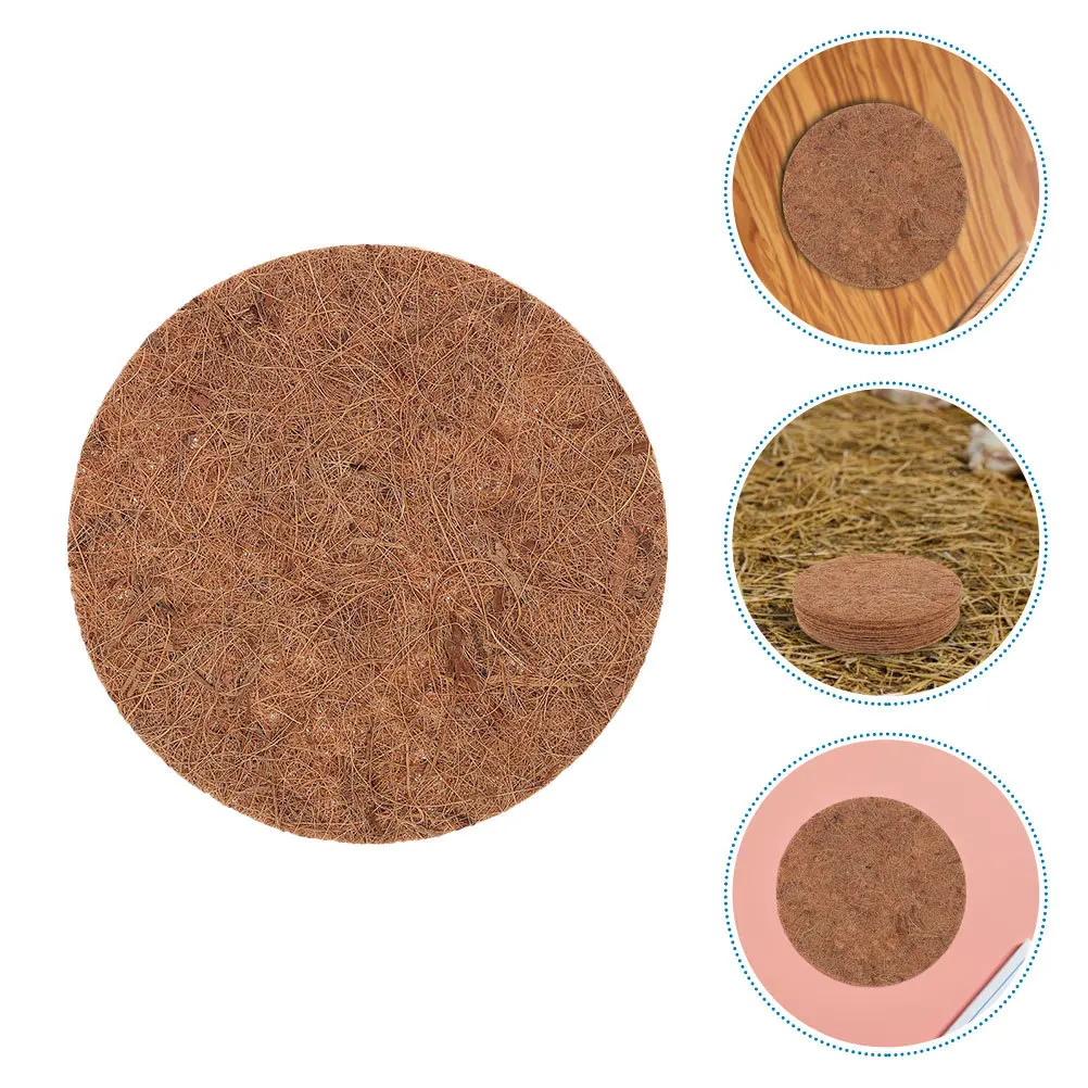 

10Pcs Natural Coconut Fiber Pigeon Nest Pads Soft Comfortable Nesting Material for Bird Cages Chicken Coops Parrot Bedding