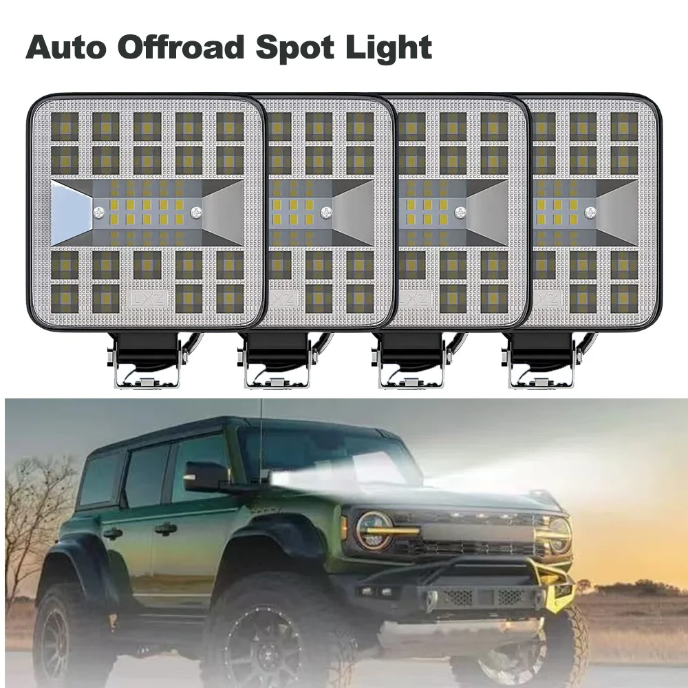 

12V 24V LED Bar Worklight Round Square Work Light 29 LED DRL Auto Light Fog Lamp off Road for ATV SUV Spotlight LED Headlights