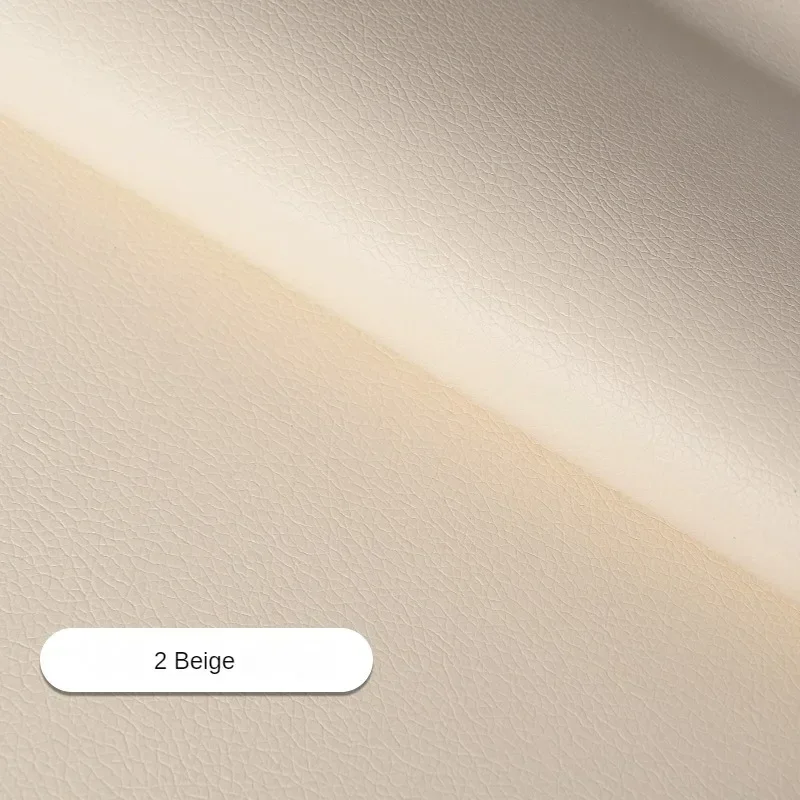 Litchi Pattern Leather Fabric Upholstery Per Meter for Car Interior Bag Chairs Diy Sewing Waterproof Wearable Soft Cloth Plain