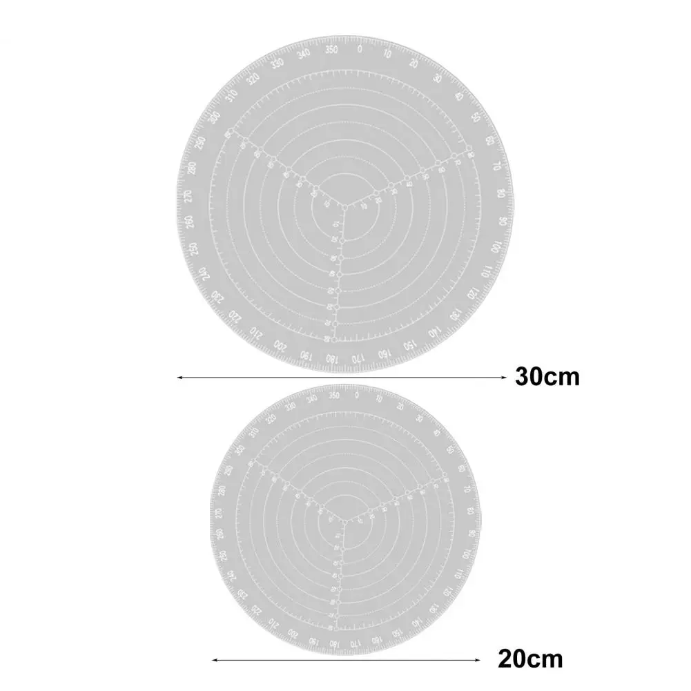 Centering Ruler for Woodworking Round Finder Compass Lathe Centering Tool Circle Gauge Acrylic Drawing Template for Circles