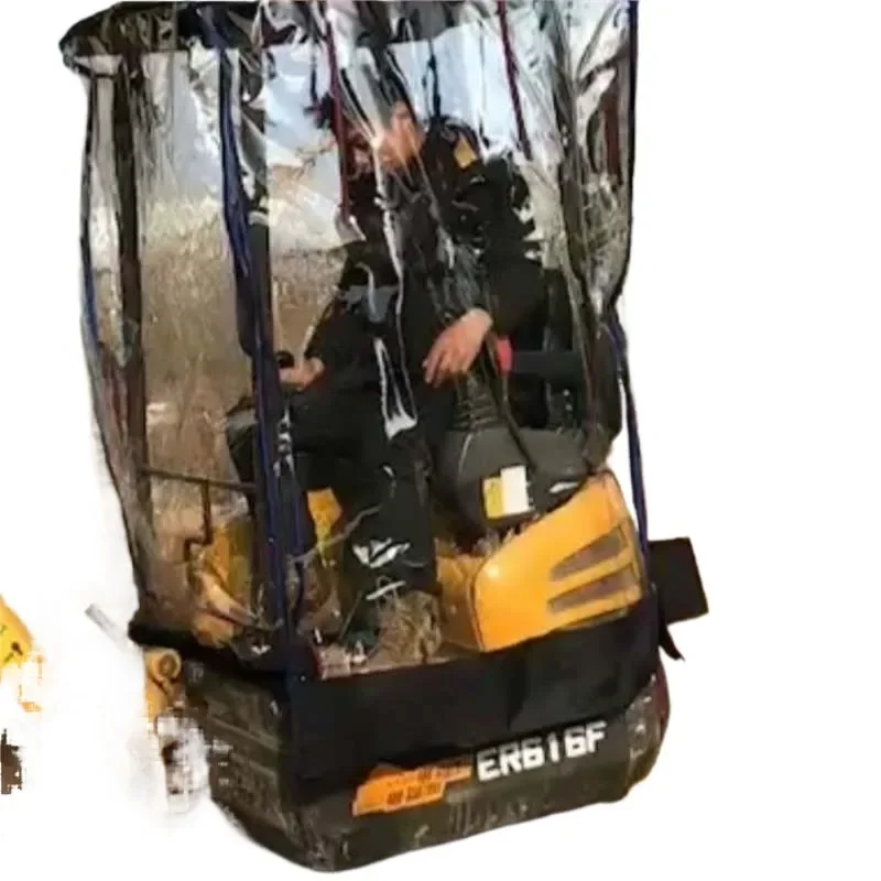 

Excavator high transparent rain cover thickened thermal cover dust cover window opening version