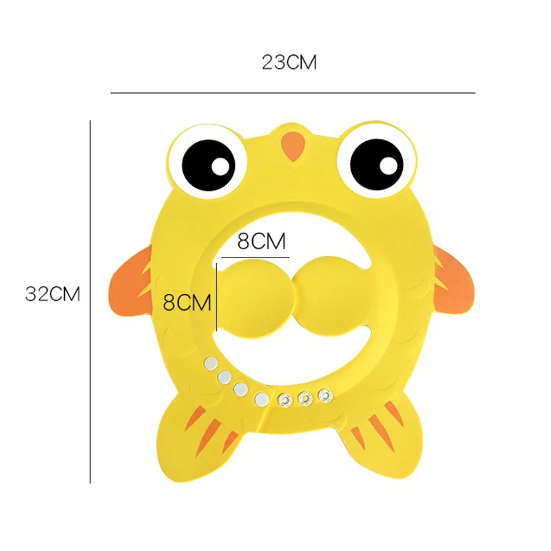 아기 목욕 보호 모자, 만화 모양 헤어 쉴드 캡, EVA 샴푸 모자, 목욕 샤워 캡, 다목적, 적합한 헤드 바이저 모자
