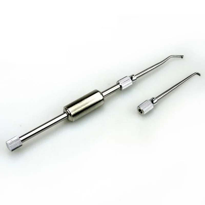 SS 1-Set Lab Manual Control Crown Remover 2 Tips Stainless Steel Press-Button  Use for Lab.