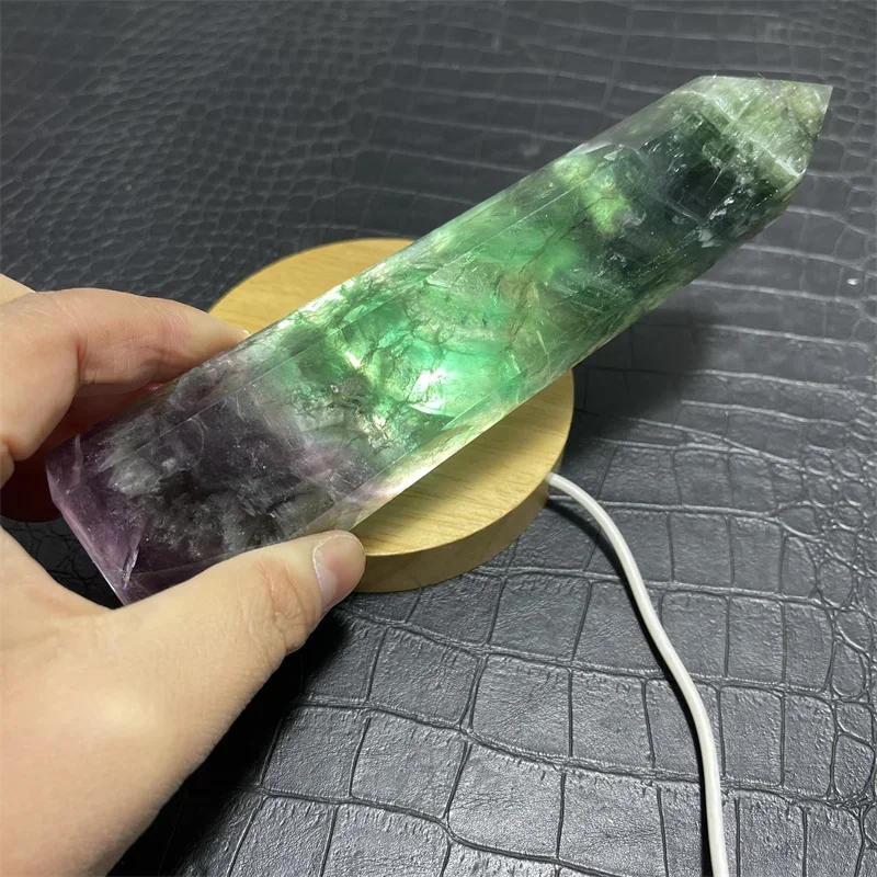 Unique Large Natural Colourful Fluorite Tower Crystal Wand Reiki Healing Mineral Stones Crafts Home Decor Christmas Gifts