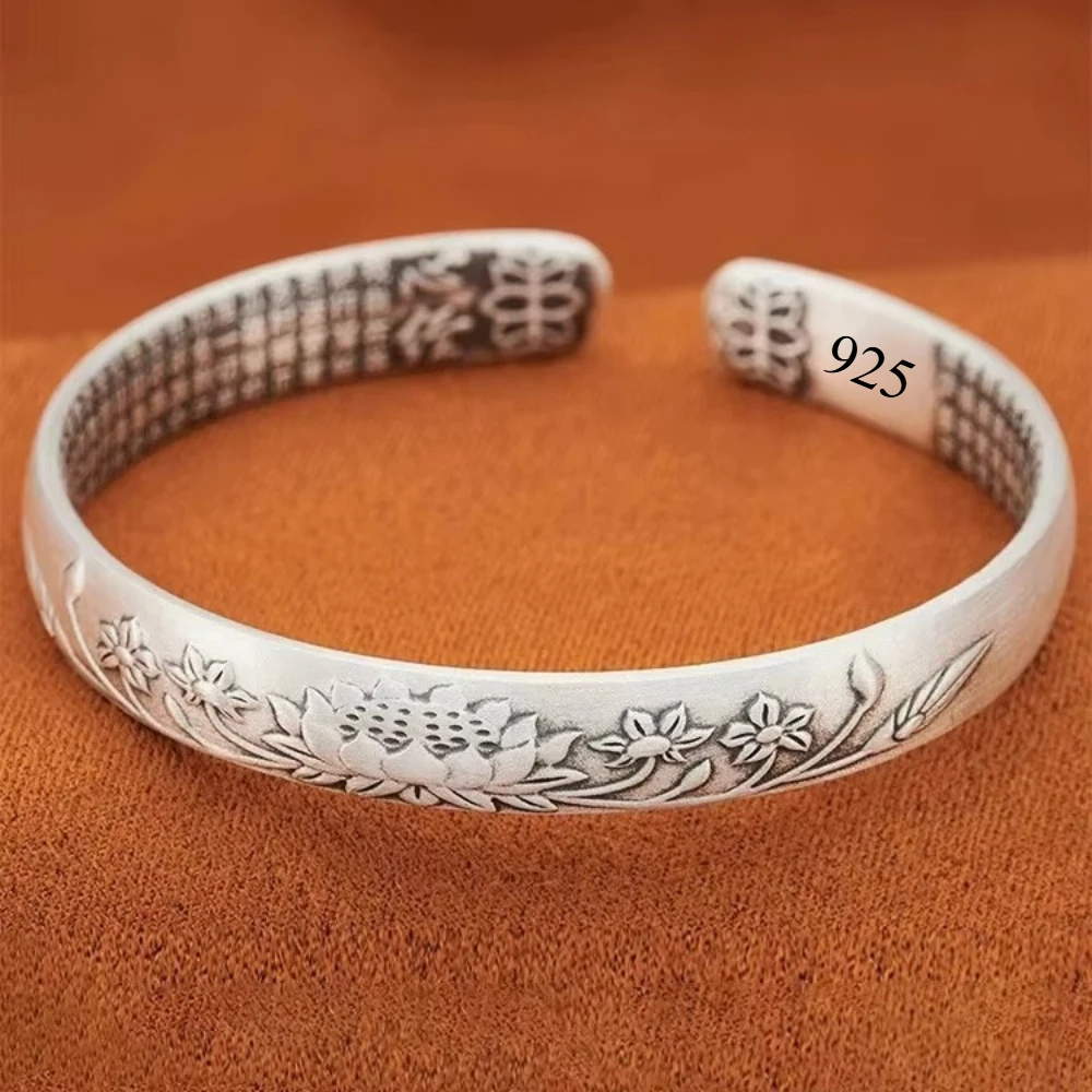 925 Sterling Silver Bracelet For Women men Fashion Wedding Party Cute Lady Handmade weaving Jewelry adjustable Beautiful