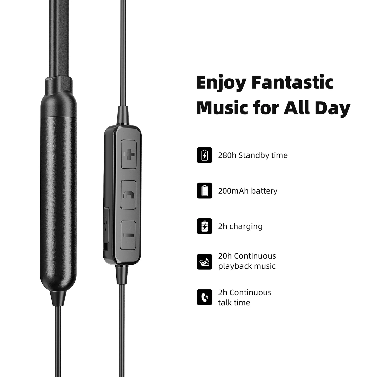 SoundMAGIC E11BT Neckband Bluetooth Headphones Wireless Sports Earphones in Ear Headset with Microphone Noise Isolating Earbuds