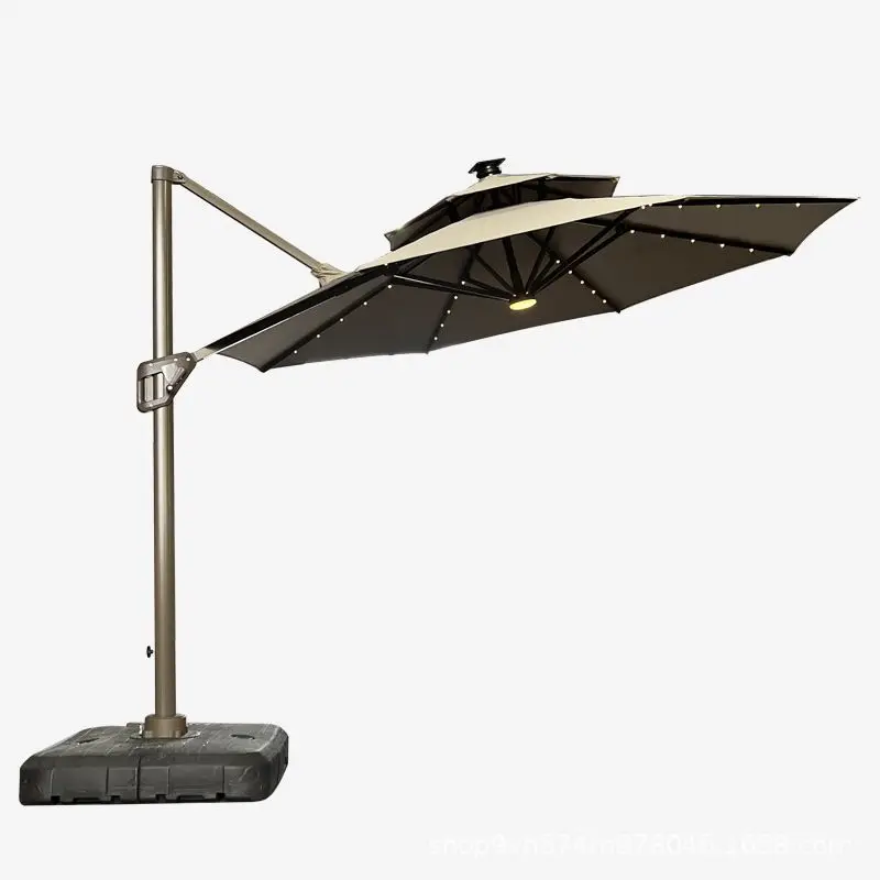 

Outdoor solar commercial sun umbrella