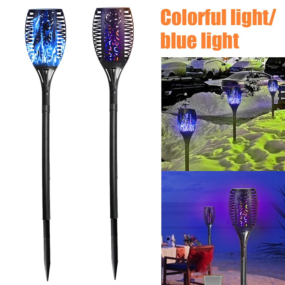 23inch LED Solar Flame Lights Outdoor 33 Led Solar Garden Light Colorful Flame Torches Lamp For Courtyard Garden Balcony