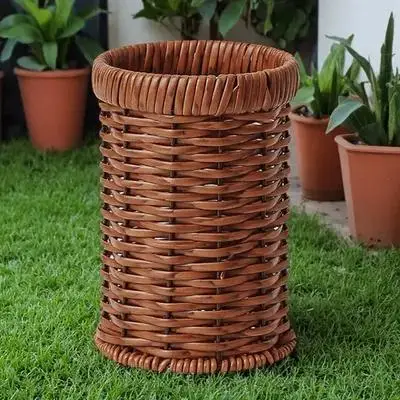 

Rustic Woven Cutlery Holder Kitchen Cutlery Organizer Storage Basket for Utensils Silverware Flatware Minimal Space Countertop