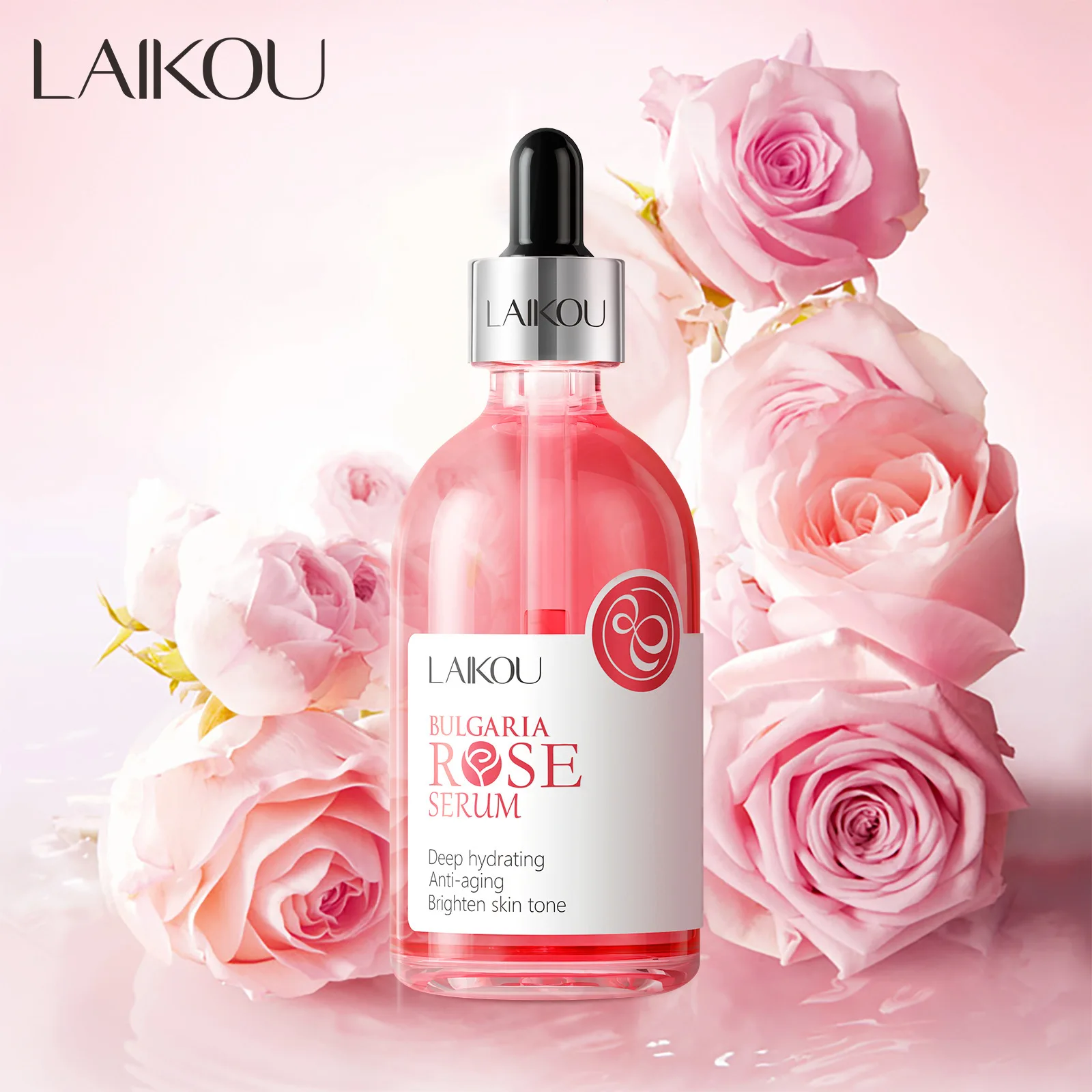 

Laikou Rose or Sakura Essence Serum Deep Nourishing Repair Moisturizing Hydrating Anti Aging Facial Treatment Skin Care 100ml