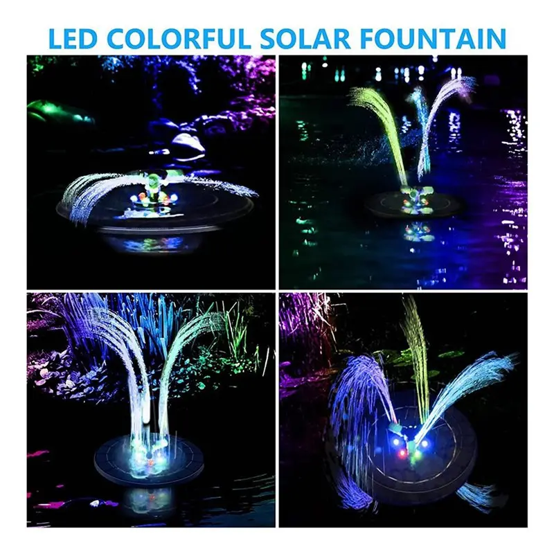 ABXF-3X 6W Solar Fountain Pump For Water Feature With Cord,Solar Bird Bath Fountain ,Solar Powered Water Fountain