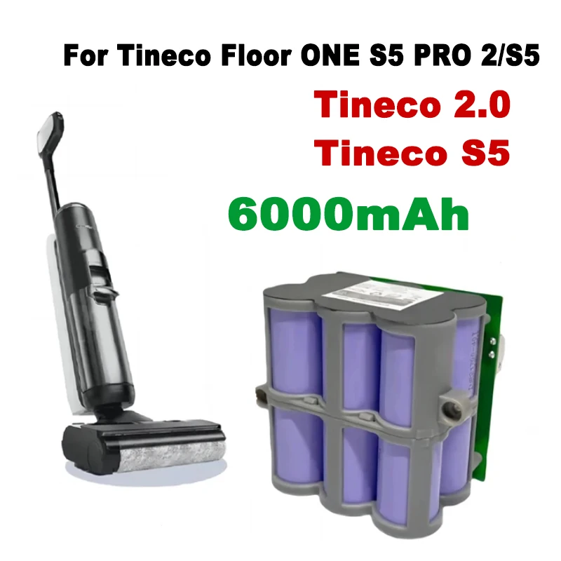 Original 6.0Ah For Tineco FLOOR ONE 2.0LED 2.0LCD FW100100CN FW100400CN FW100700CN FW100800CN FW100900CN CL2019-10 Battery