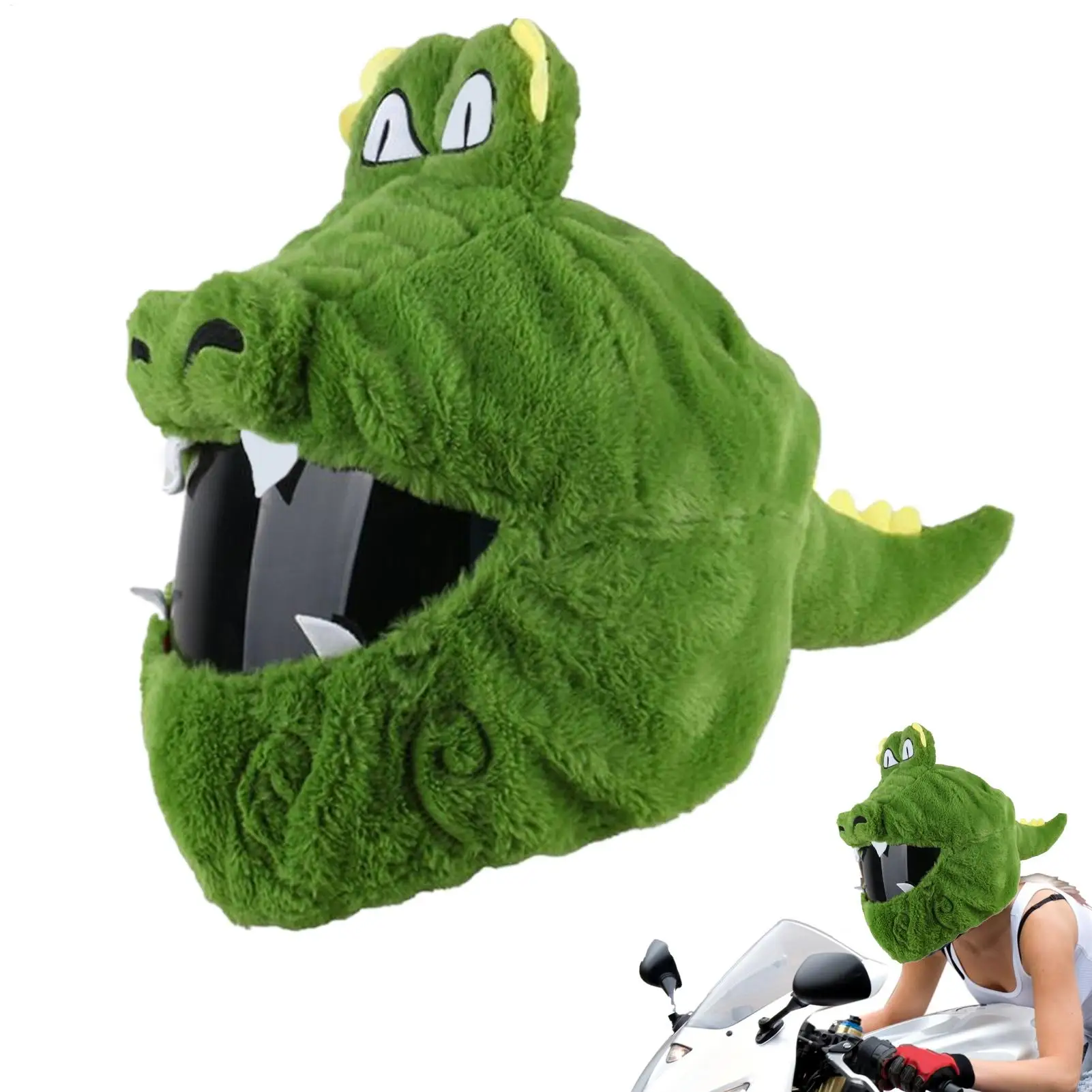 

Motorcycle Helmet Cover Adorable Motorcycle Crocodile Helmet Sleeves Riding Accessories For Friends Youth Women Husband Teens