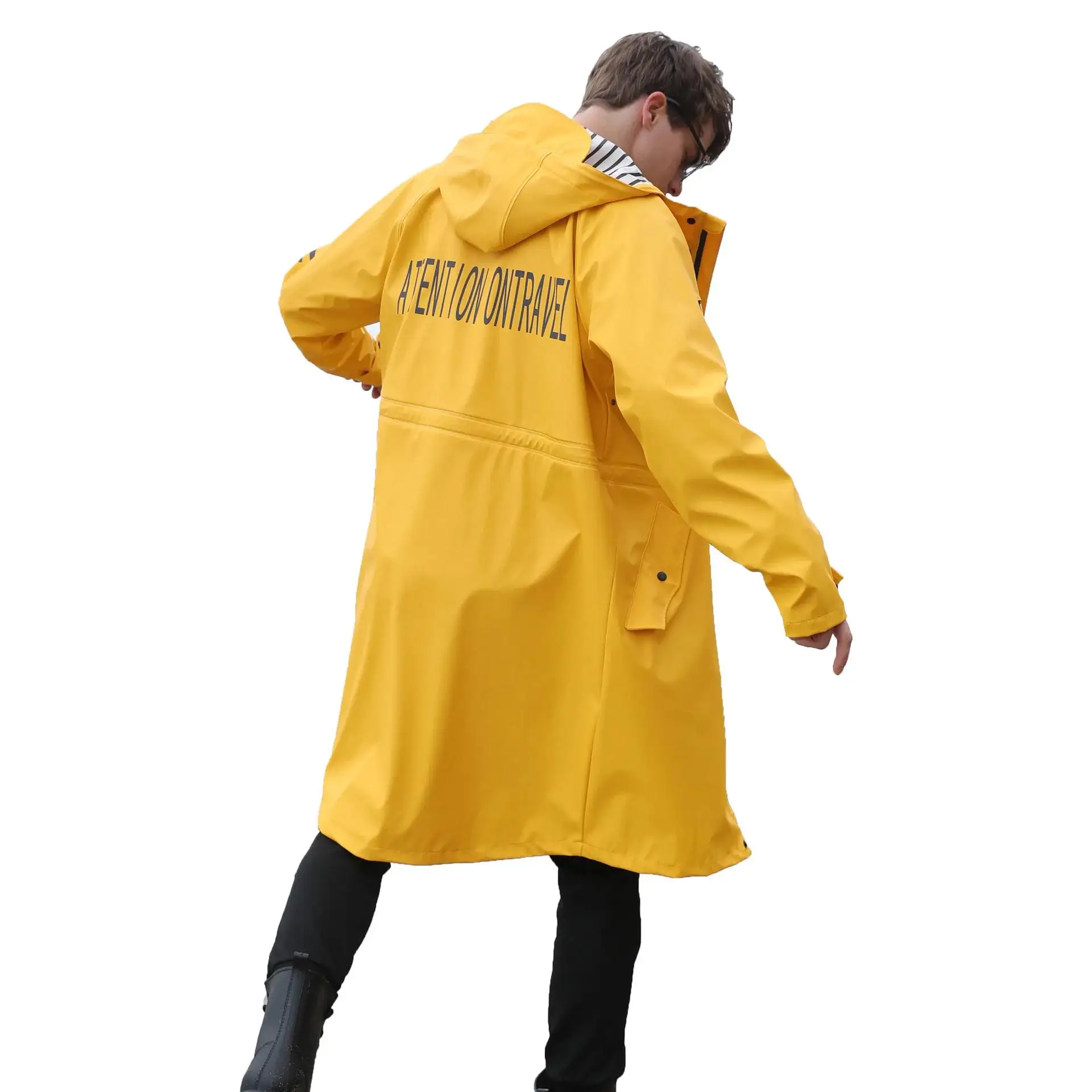 Luxury Long Breathable Men Outdoor Raincoat For Women Waterproof Rain Jacket Poncho Gear Hooded RainWear Windbreaker Outerwear