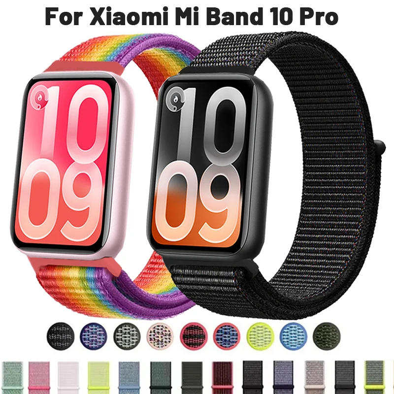 Nylon-Schlaufenarmband für Xiaomi Mi Band 10 Pro/9 Pro/Mi Band 8 Pro Sportarmband für Redmi Watch 6 5 4 Uhrenarmband Zubehör