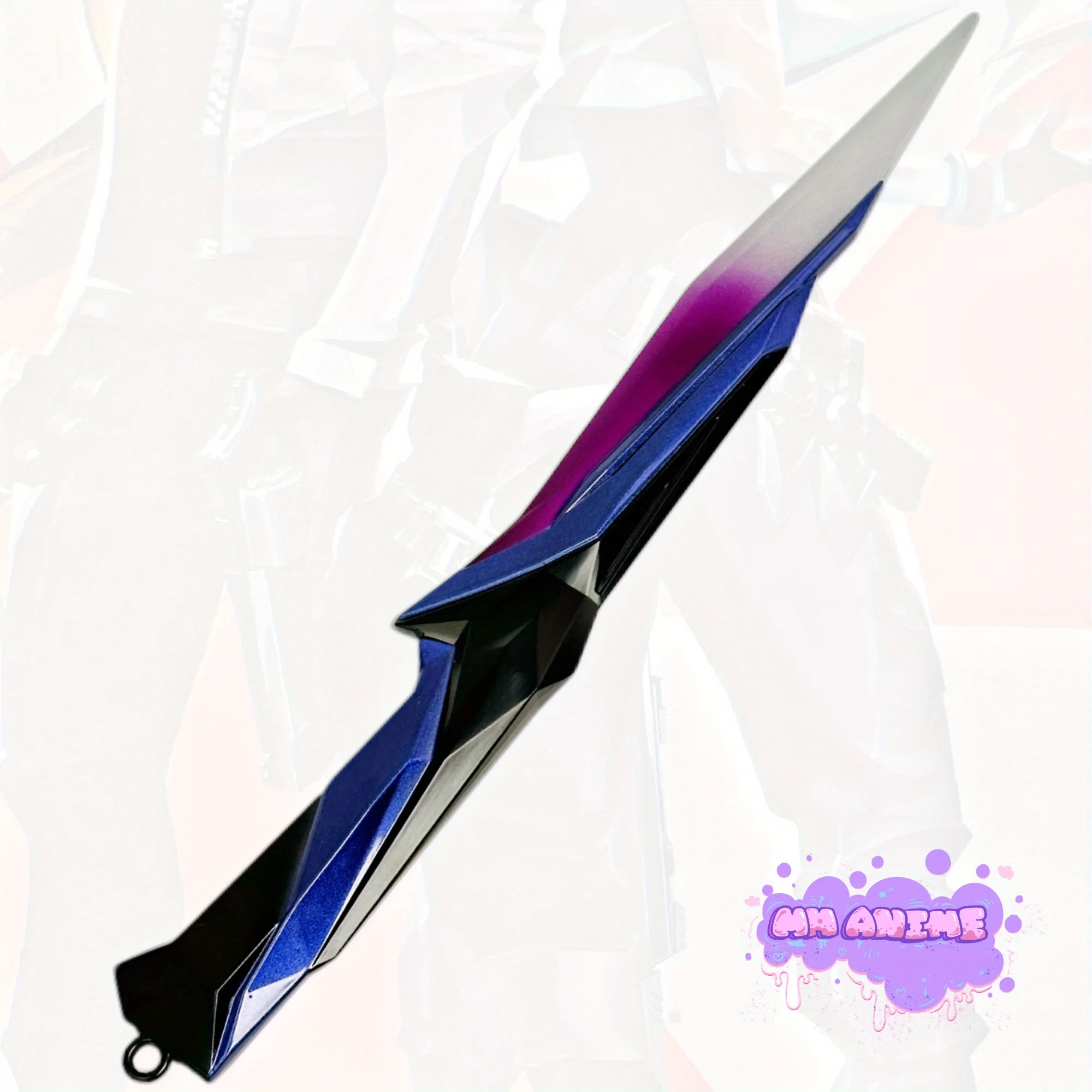 9.8인치 발로란트 싱귤러리티 메탈 카타나 검 오리지널 사무라이 세이버 닌자 나이프 일본 카타나 코스프레 액세서리 소품 장난감