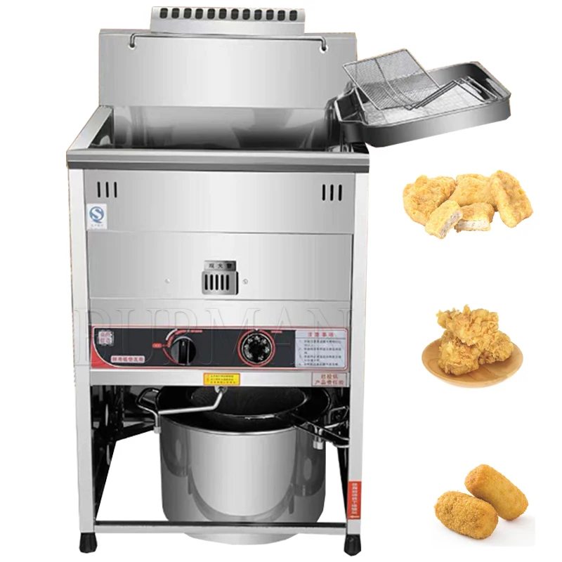 Commercial Electric Liquefied Gas Chicken Wing Chips Rapid Heating  Fryer Machine