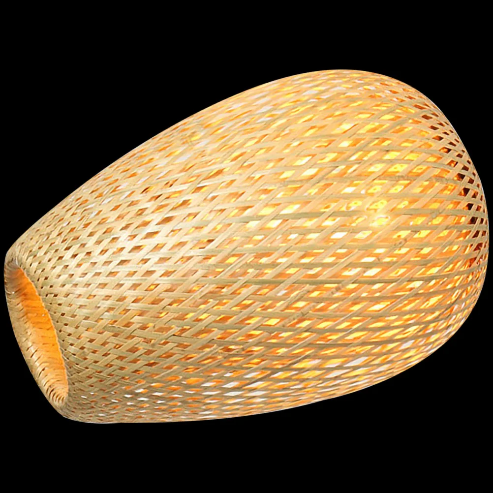 

Bamboo Lampshade Woven Cover Replacement Hanging Pendant Light Shades Decorative Rustic Simple Fashion Ceiling Lampshades Stable