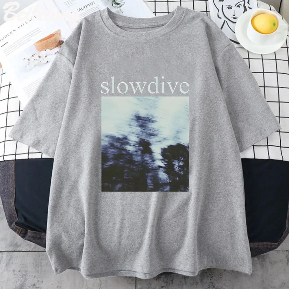 Slowdive T Shirt for Woman Oversize Tshirts Women Casual Harajuku Tshirt Vintage Short Sleeve Clothes Hip Hop Female T Shirt