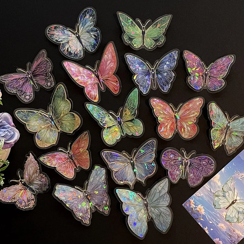10pcs  Butterfly Wall Decals Removable Aesthetic Stickers for Room Decor Handmade Tent DIY Stickers Bedroom  Materials