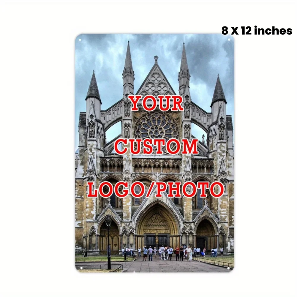 Customized Aluminum Metal Sign With Personal Photo, Contemporary Hanging Wall Decor For Home Garden Bar Office