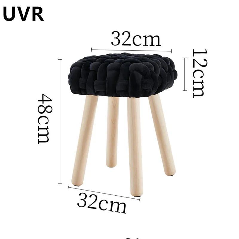 UVR Cute Girl Dressing Stool Modern Simple Light Luxury Makeup Stool Nordic High Quality Solid Wood Stool Household Furniture