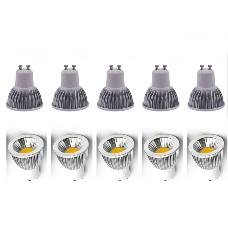 10PCS Led GU10 스포트 라이트 전구 9W 12W 15W 110v 220v GU5.3 MR16 12V COB 램프 따뜻한 3000k 자연 화이트 4500k 에너지 절약 자리