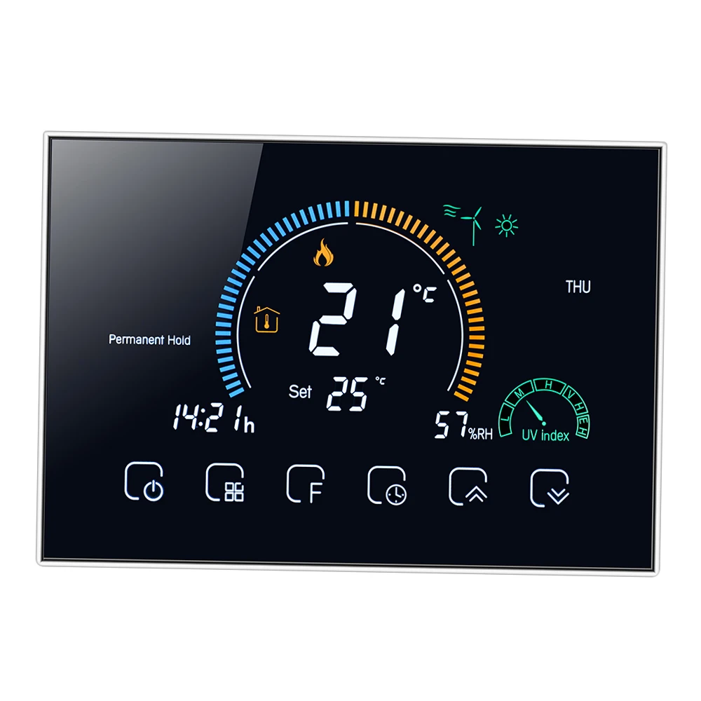 95-240V WiFi Smart Programmable Thermostat 5+1+1 Six Periods Voice APP Control LCD Water/ Gas Boiler Heating Thermoregulator