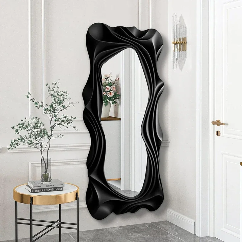 

High-end full-length mirror, bedroom wall-mounted fitting mirror, American entrance decorative clothing store dressing mirror