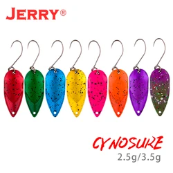 Jerry 8pcs 2.5g/3.5g Micro Area Trout Spoon Lure Kit Set UV Colors Metal Fishing Lures Brass Lake Stream Glitters Spinners