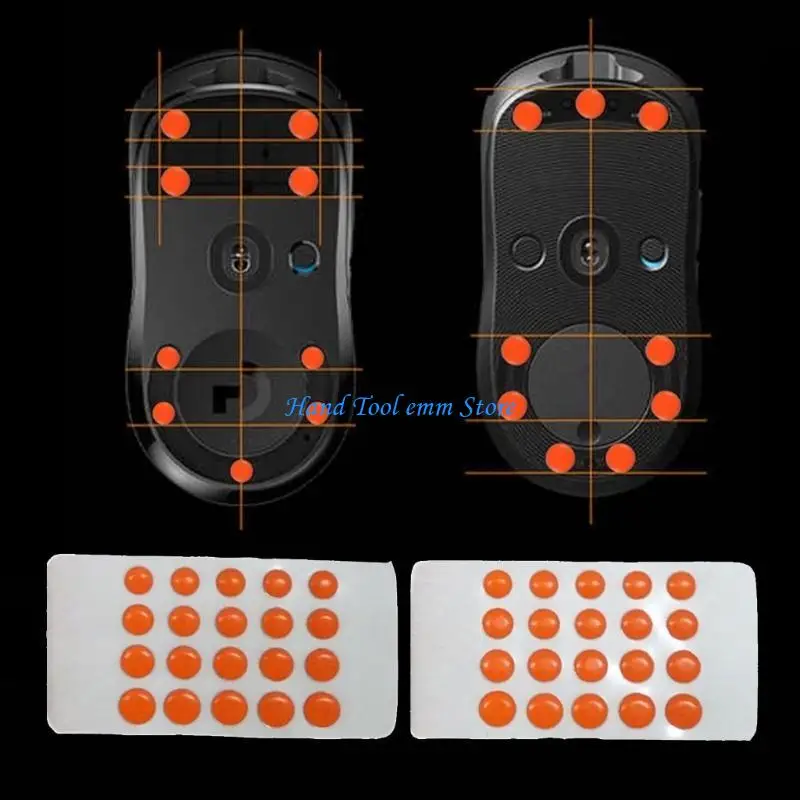 

H37F Universal DIY Small Dot ICE Version Curveds Edges Mouse Feet Mouse Skates Pad