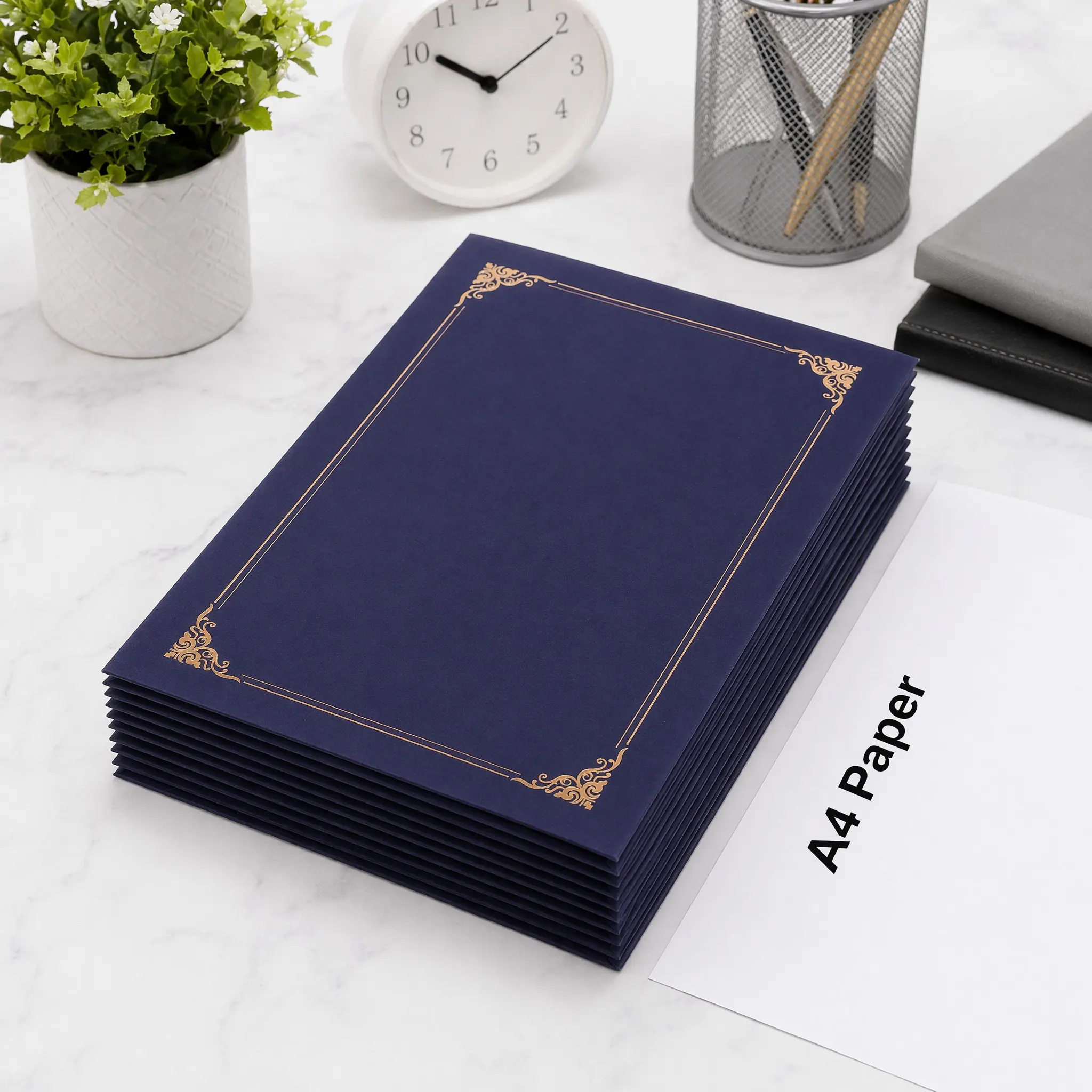 10pcs-blank-foil-stamped-certificate-cover-paper-diploma-holder-for-graduation-awards-presentation-protection-document-storage