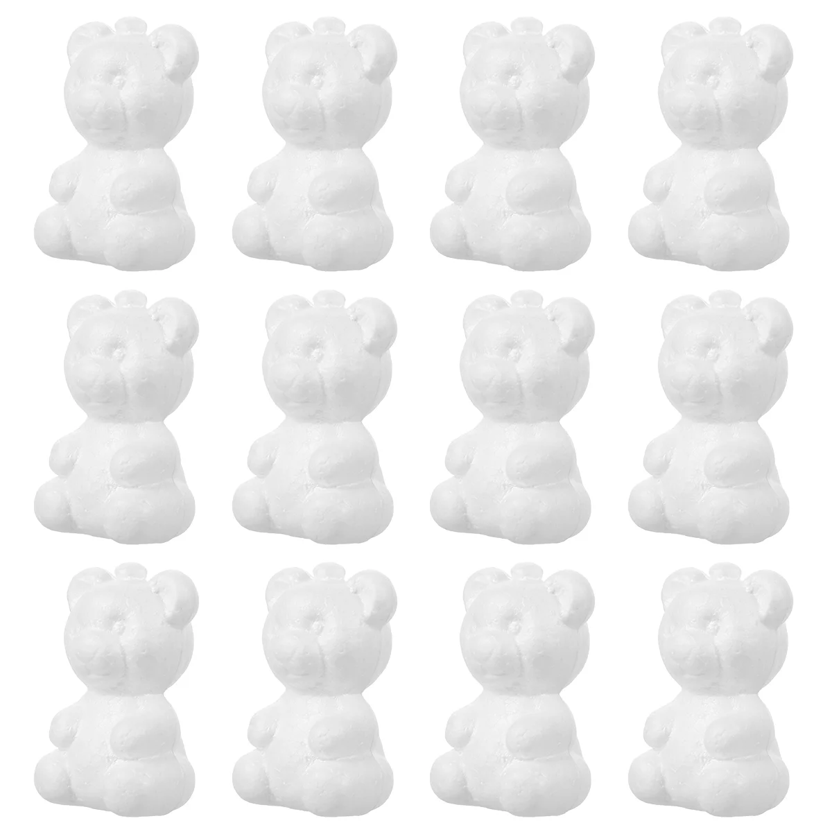 20 Uds. De moldes con forma divertida de oso de burbujas, pequeños animales de peluche, princesa, manualidades simples, accesorios de ramo de espuma