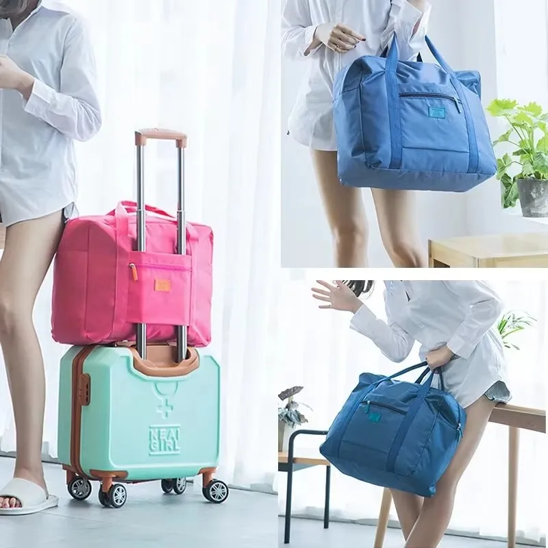 Foldable Travel Duffel Bag Lightweight Travel Bag for Women and Men Tote Carry On Luggage Bag Weekender Overnight Bag view 3
