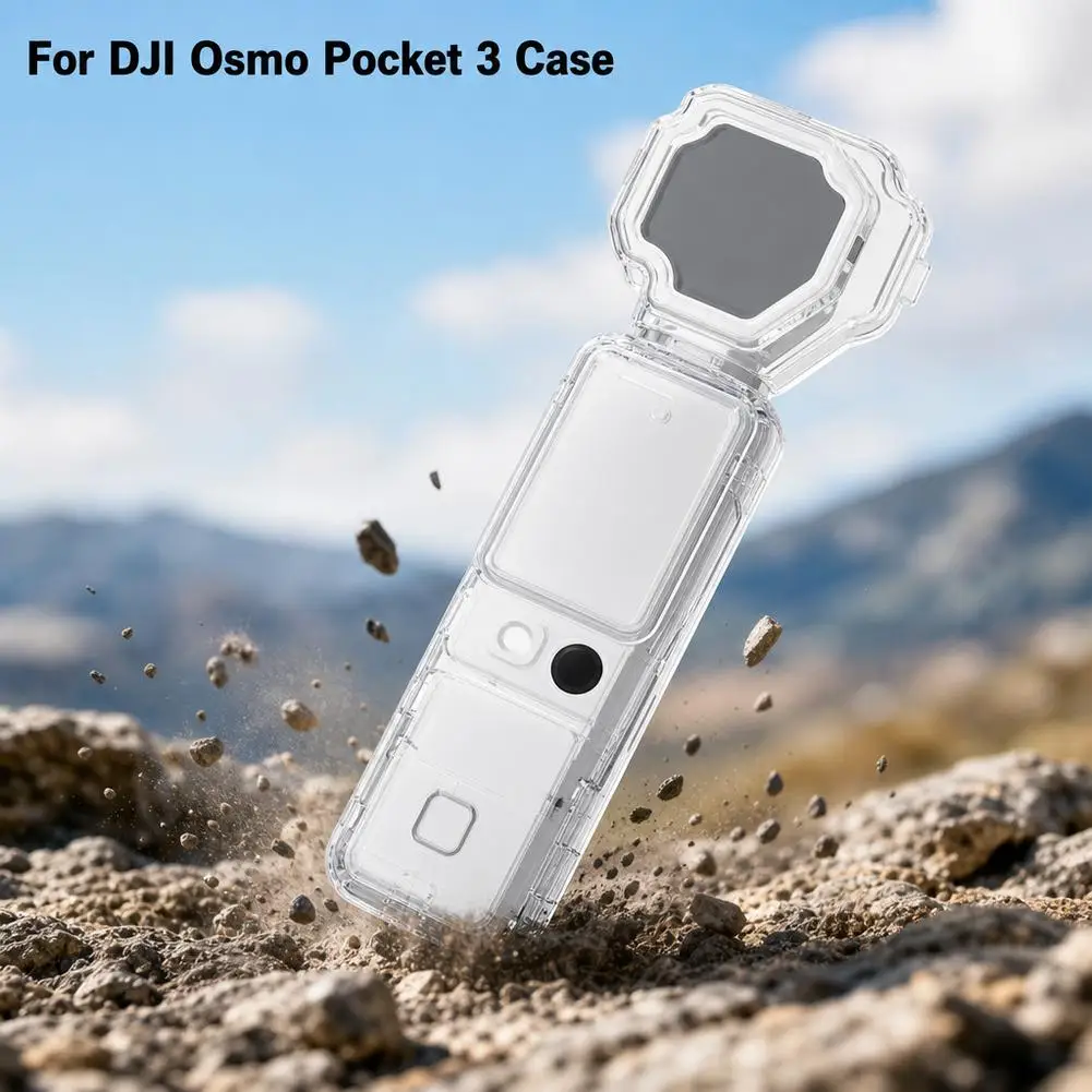 Clear PC Protective Hard Case For DJI Osmo Pocket 4 Full Body Shock‑Absorbing Gimbal Camera Cover Water‑Proof Washable Protector