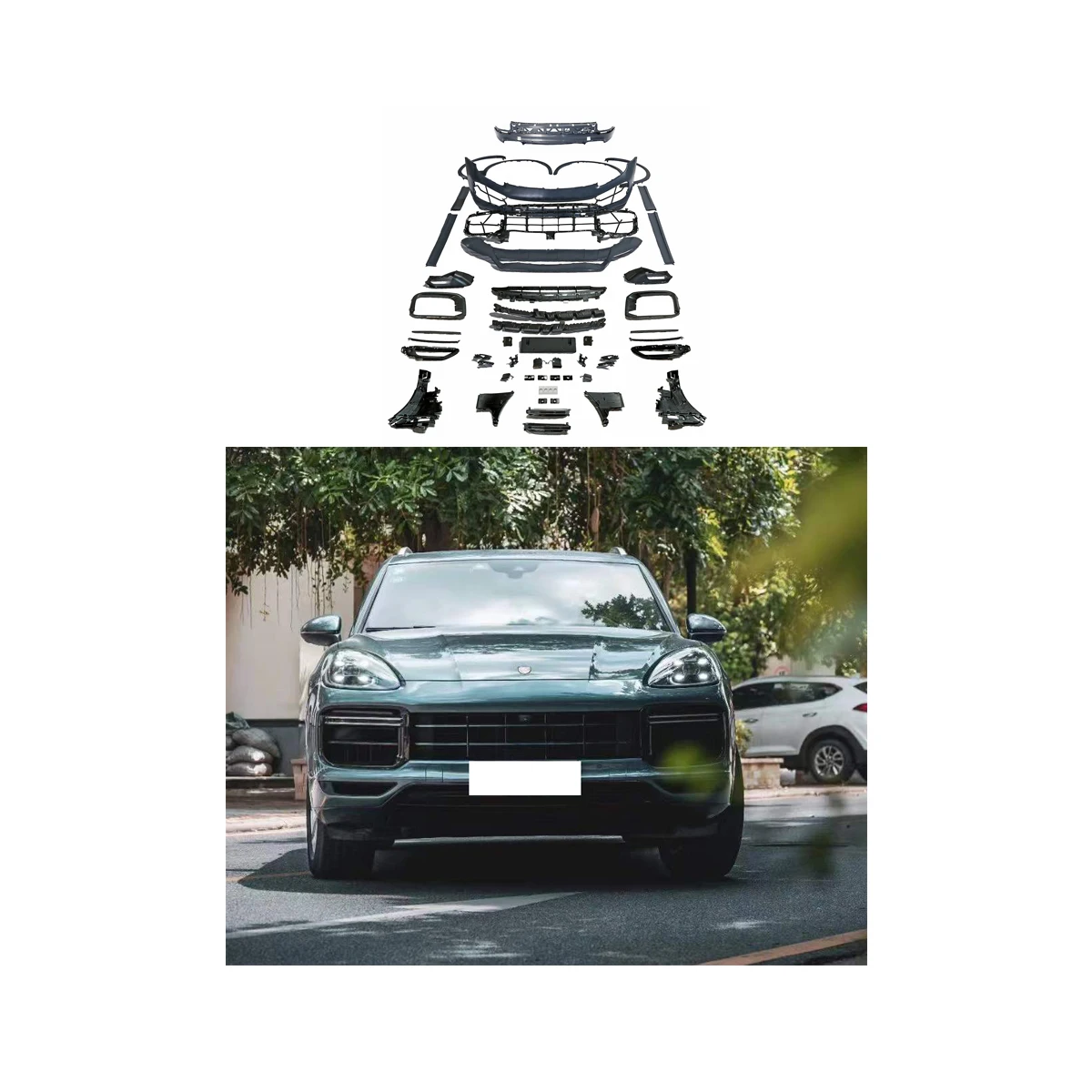 

Facelift for Cayenne 9Y0.1 2018-2023 Upgrade to 9Y0.2 2024 9Y0.2 Upgraded Turbo Kit Front bar Assembly