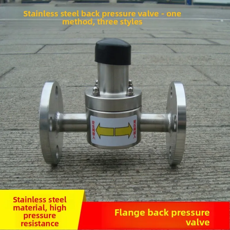 Stainless Steel Back Pressure Safety Valve Flanged for Dosing Pump Pipe
