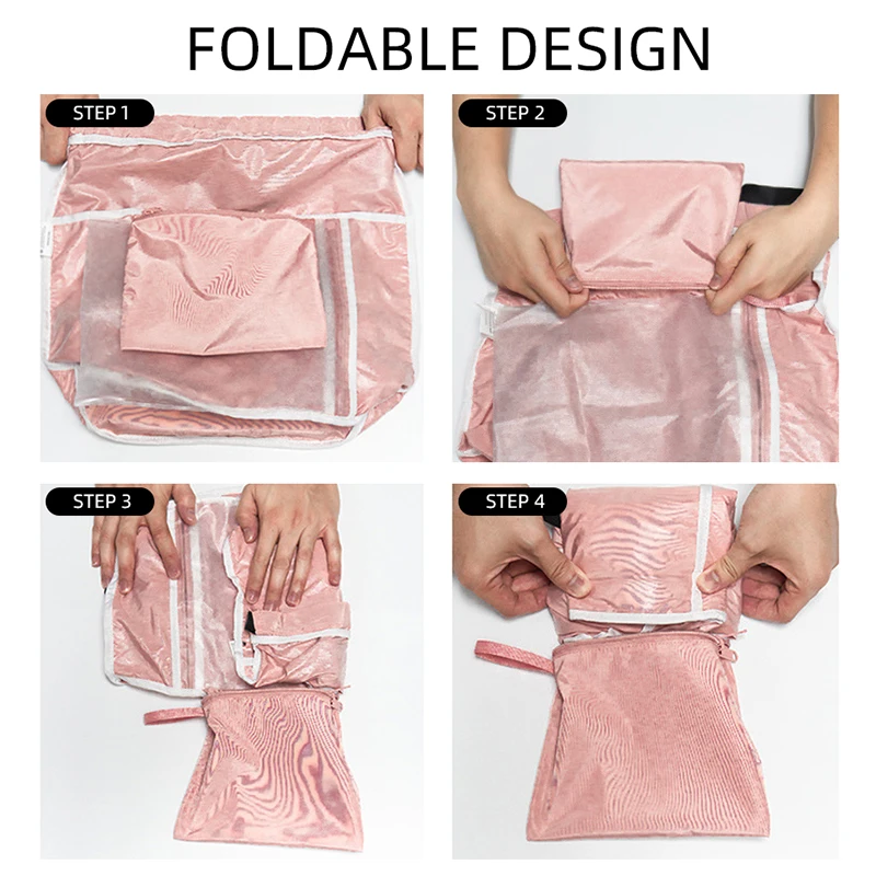 Mochila de malla con cordón para deporte y senderismo - seco/húmedo - imagen 4