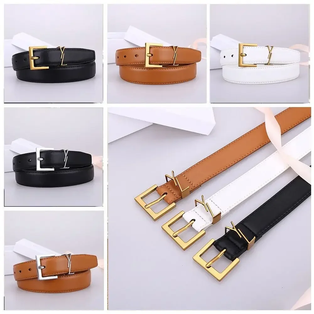

2025 New! High - Quality Leather Belt with Metal Buckle Luxury Brand Design Fashionable & Stylish All - Match for Casual Wear