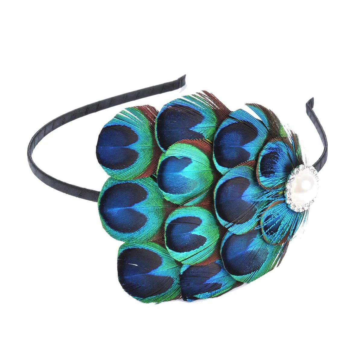 

Headband Hair Clasp Vintage Bridal Headpiece Peacock Design Lightweight Durable Wedding Party Church Accessories