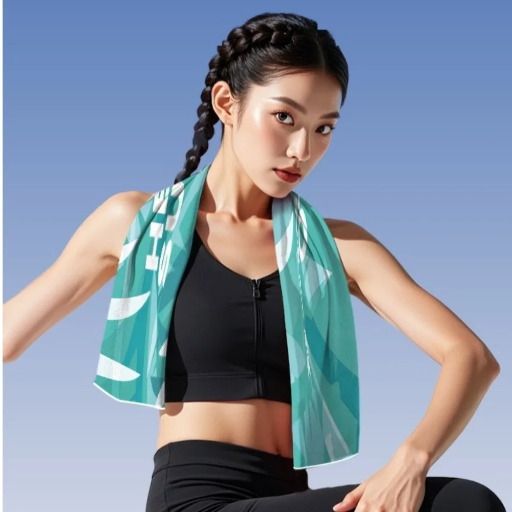 Fashion Soft Quick Drying Towel Breathable Sweat-absorbent Cold-feeling Towel Portable Microfiber Towel for Sports Fitness Yoga