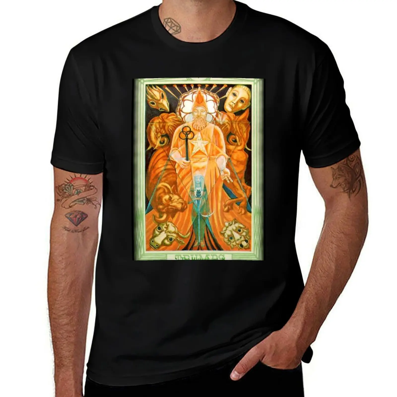

Thoth Tarot - V - The Hierophant. T-Shirt t shirt man casual t shirts for man cotton funny T-Shirt